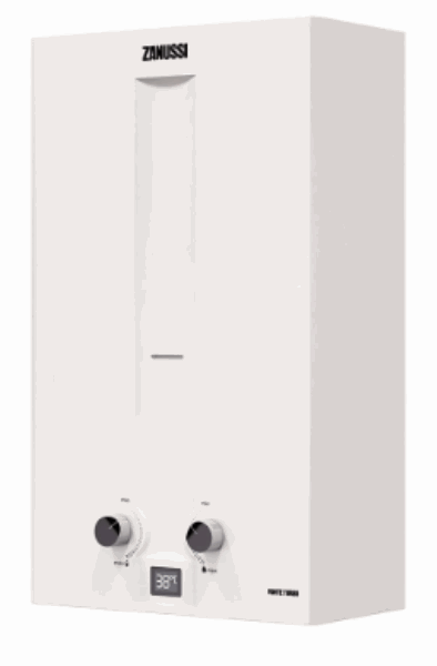 ZANUSSI Water Heater Gas GWH12 Fonte Semi-Turbo+Pipe