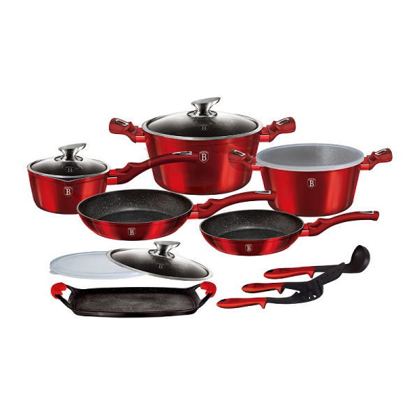 Berlinger Haus Набор «Сковорода и кастрюля» BH/6781 (16pcs) Burgundy