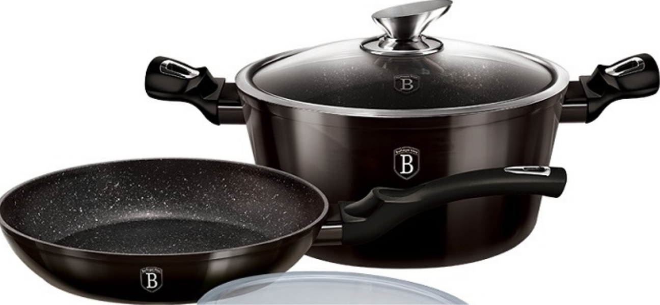 Berlinger Haus Набор «Сковорода и кастрюля» BH/6616 Shiny Black
