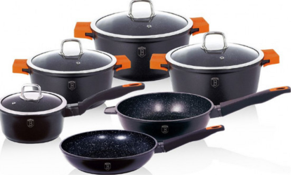 Berlinger Haus Frypan&Casserole set BH1111N Granit Diamond
