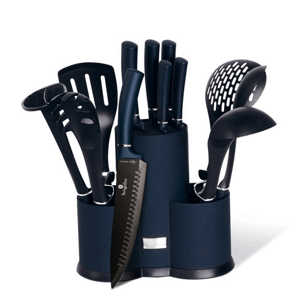 Berlinger Haus Kitchen tool set with holder BH6249 Aquamarin