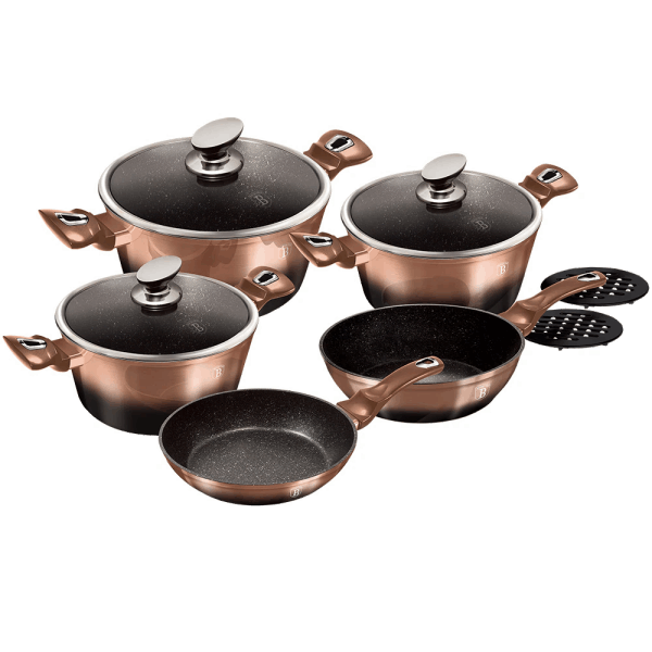 Berlinger Haus Frypan&Casserole set BH1899 Rose Gold Noir