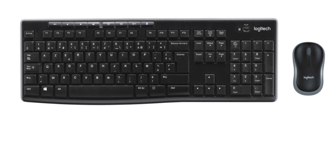 LOGITECH Ստեղնաշար MK270 USB+MOUSE (BK) 920-004518