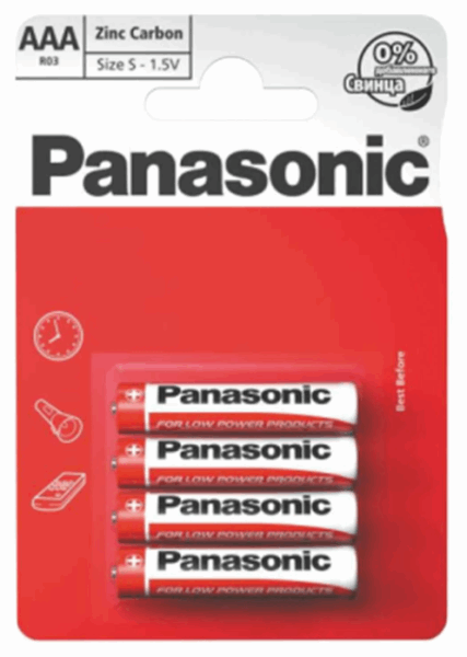 Panasonic Մարտկոց R03REL/4BPR (32861) ZINC AAA 4