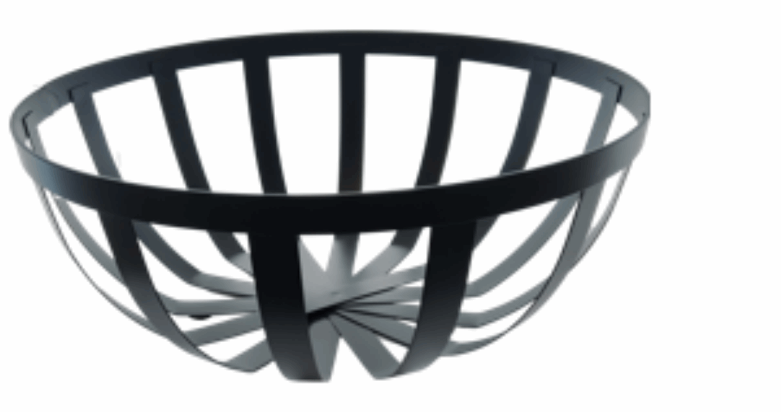 EH FRUIT BASKET 046984 ROUND METAL (25X14CM)