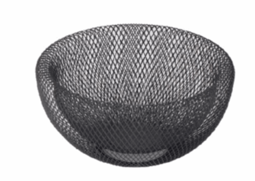 EH круглая ваза для фруктов 055026 BASKET METAL (25X12CM)